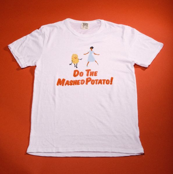 Father's Day Gift. This t-shirt has a picture of a potatota and a women dancing and the phrase "Do The Mashed Potato".