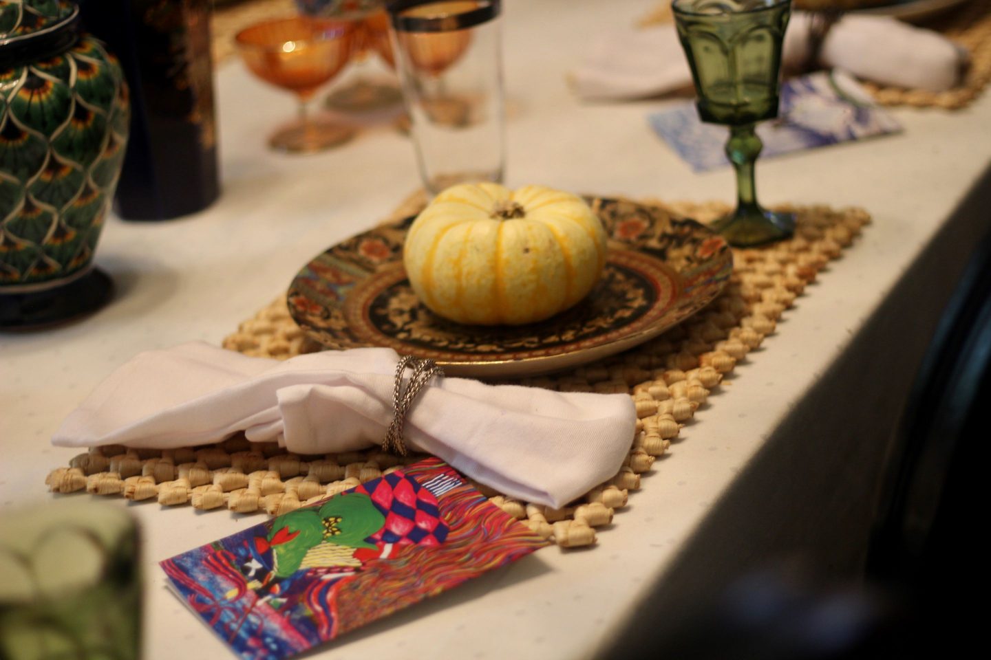 Pink and Green Tablescape: Preppy Thanksgiving Inspiration