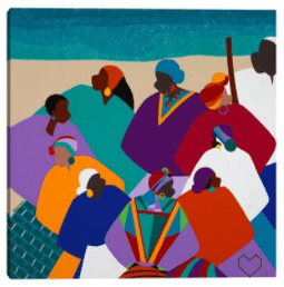 RING SHOUT GULLAH ISLANDS – UNFRAMED PRINT ON CANVAS WORLD MENAGERIE